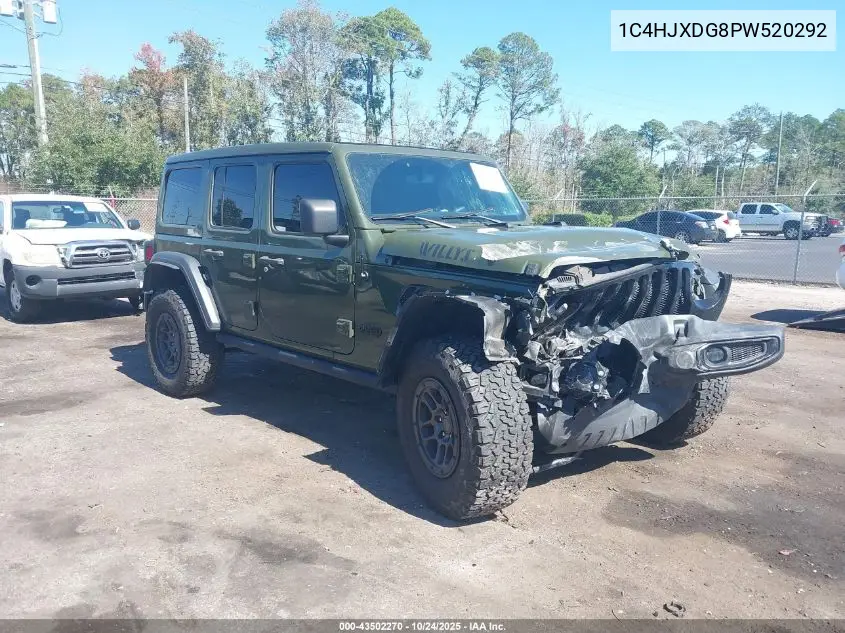 1C4HJXDG8PW520292 2023 Jeep Wrangler 4-Door Willys 4X4