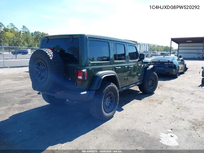 1C4HJXDG8PW520292 2023 Jeep Wrangler 4-Door Willys 4X4