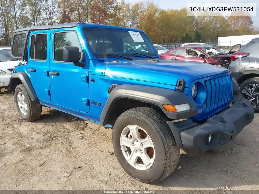1C4HJXDG3PW531054 2023 Jeep Wrangler 4-Door Sport S 4X4