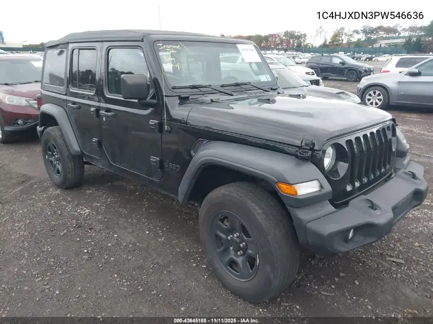 1C4HJXDN3PW546636 2023 Jeep Wrangler 4-Door Sport 4X4