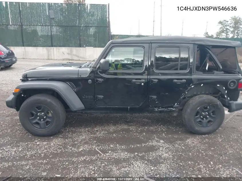 1C4HJXDN3PW546636 2023 Jeep Wrangler 4-Door Sport 4X4