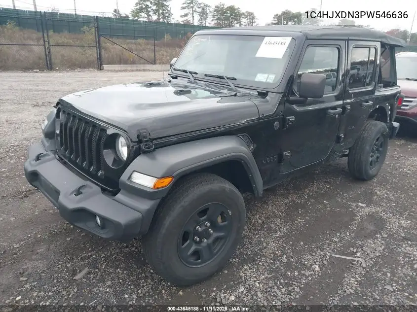 1C4HJXDN3PW546636 2023 Jeep Wrangler 4-Door Sport 4X4