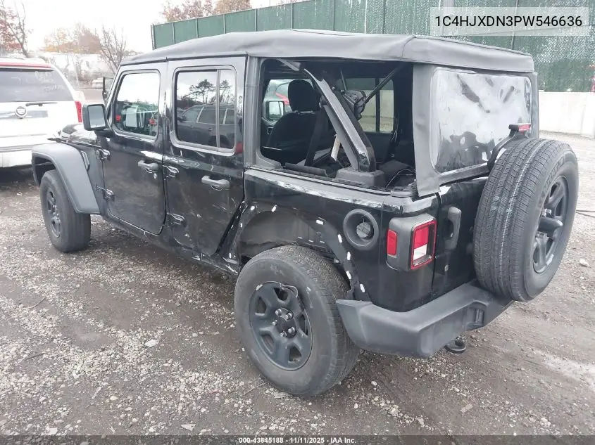 1C4HJXDN3PW546636 2023 Jeep Wrangler 4-Door Sport 4X4