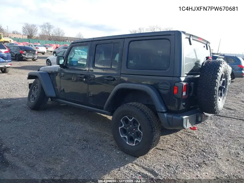 1C4HJXFN7PW670681 2023 Jeep Wrangler 4-Door Rubicon 4X4