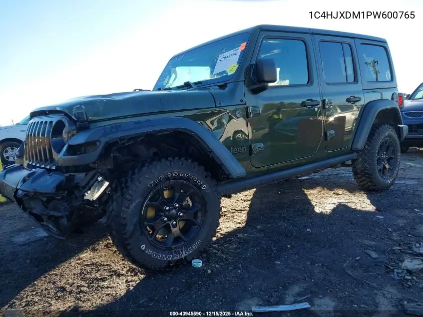 1C4HJXDM1PW600765 2023 Jeep Wrangler 4-Door Willys 4X4