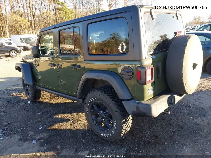 1C4HJXDM1PW600765 2023 Jeep Wrangler 4-Door Willys 4X4