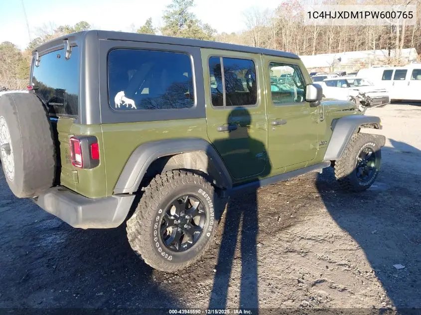 1C4HJXDM1PW600765 2023 Jeep Wrangler 4-Door Willys 4X4