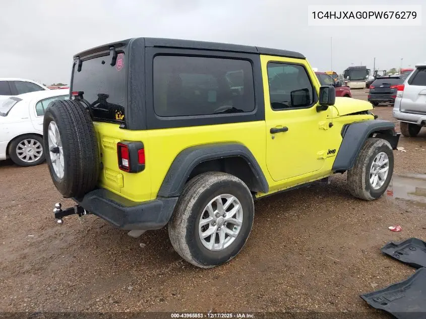 1C4HJXAG0PW676279 2023 Jeep Wrangler 2-Door Sport S 4X4