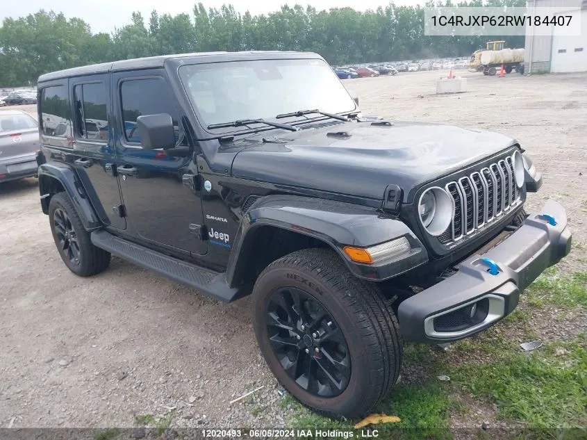 2024 Jeep Wrangler Sahara 4Xe VIN: 1C4RJXP62RW184407 Lot: 12020493