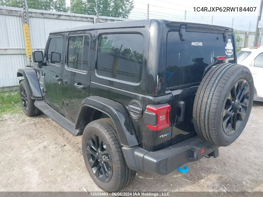 2024 Jeep Wrangler Sahara 4Xe VIN: 1C4RJXP62RW184407 Lot: 12020493