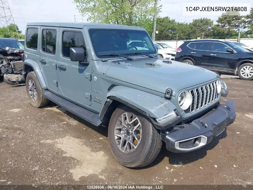 2024 Jeep Wrangler 4-Door Sahara VIN: 1C4PJXEN5RW214808 Lot: 12028536