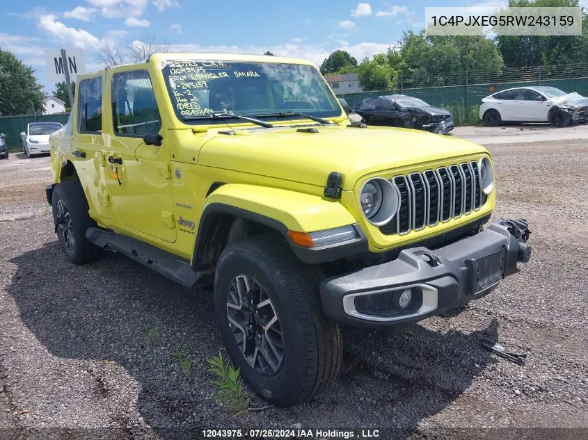 2024 Jeep Wrangler Sahara VIN: 1C4PJXEG5RW243159 Lot: 12043975