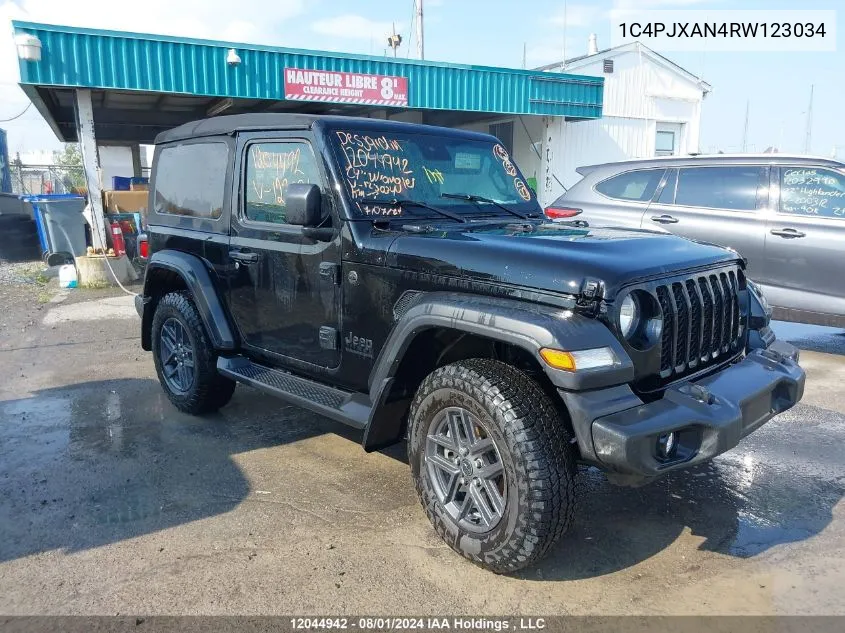 2024 Jeep Wrangler Sport VIN: 1C4PJXAN4RW123034 Lot: 12044942