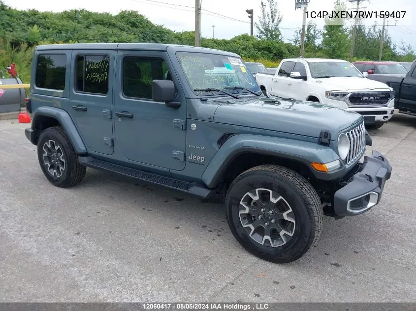 2024 Jeep Wrangler 4-Door Sahara VIN: 1C4PJXEN7RW159407 Lot: 12060417