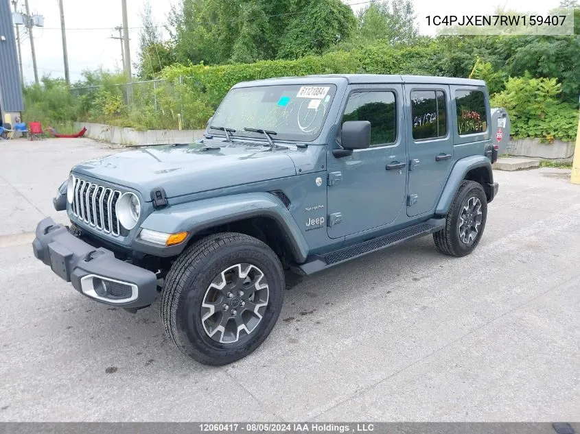 2024 Jeep Wrangler 4-Door Sahara VIN: 1C4PJXEN7RW159407 Lot: 12060417