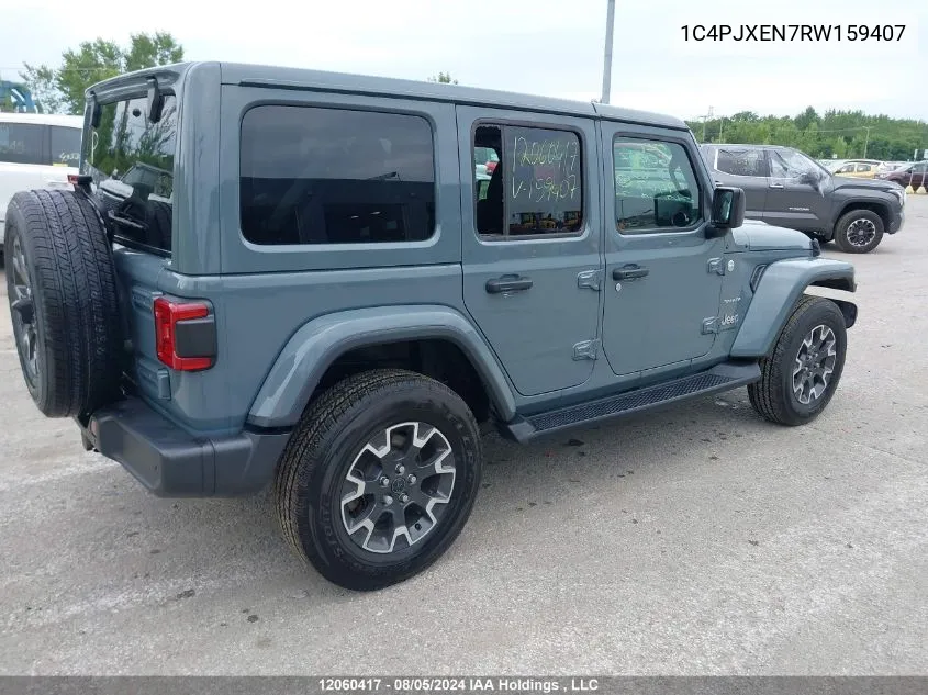 2024 Jeep Wrangler 4-Door Sahara VIN: 1C4PJXEN7RW159407 Lot: 12060417