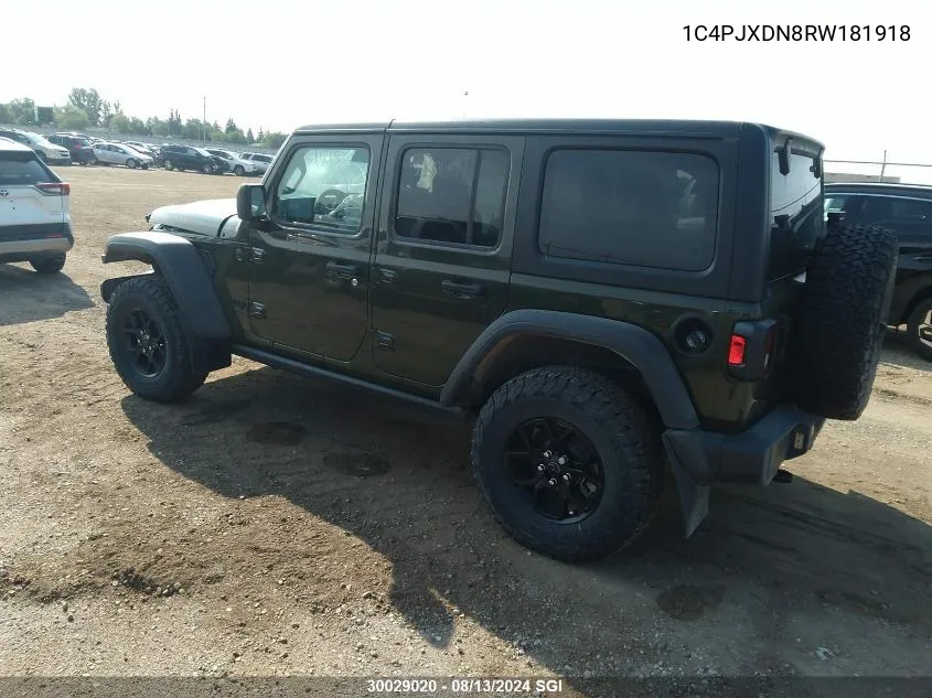 2024 Jeep Wrangler Sport VIN: 1C4PJXDN8RW181918 Lot: 30029020