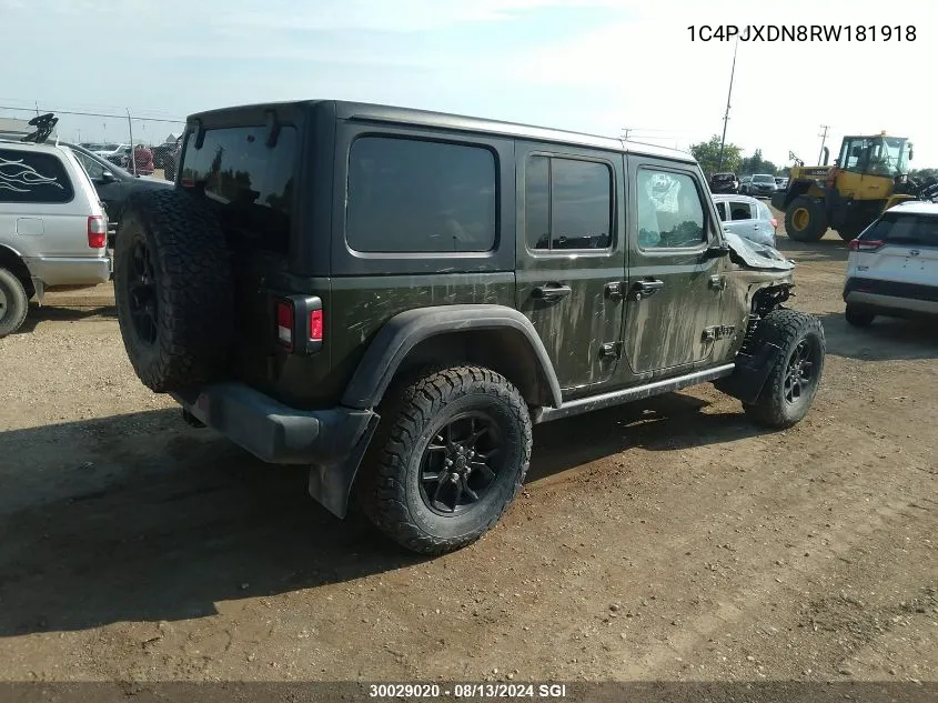 2024 Jeep Wrangler Sport VIN: 1C4PJXDN8RW181918 Lot: 30029020