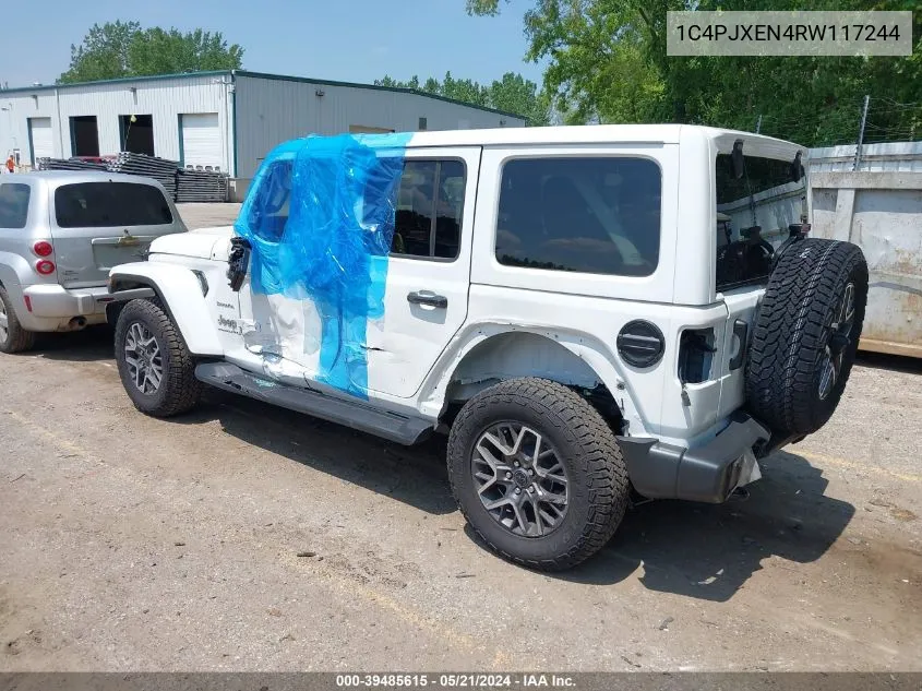 2024 Jeep Wrangler 4-Door Sahara 4X4 VIN: 1C4PJXEN4RW117244 Lot: 39485615