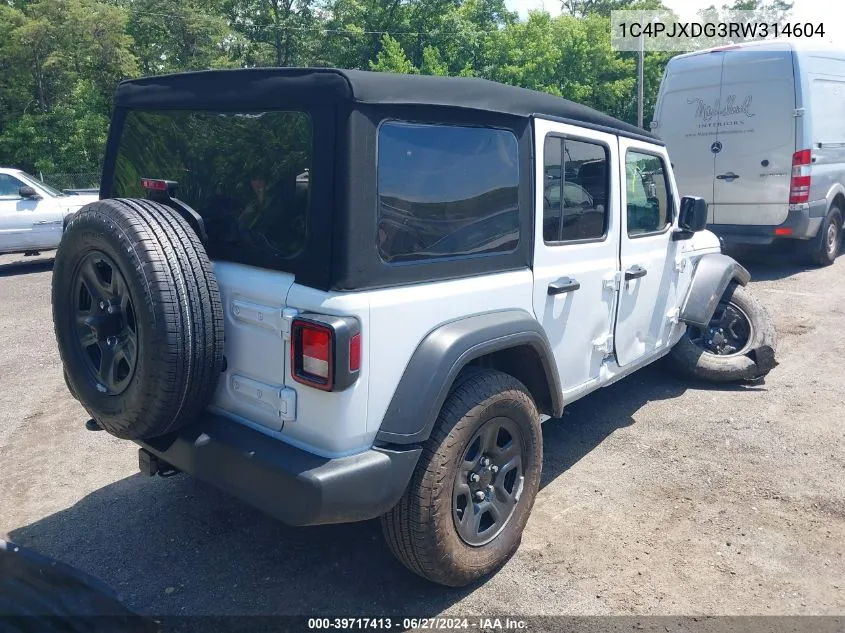 2024 Jeep Wrangler Sport VIN: 1C4PJXDG3RW314604 Lot: 39717413