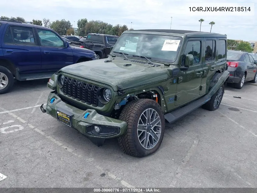 1C4RJXU64RW218514 2024 Jeep Wrangler High Altitude 4Xe