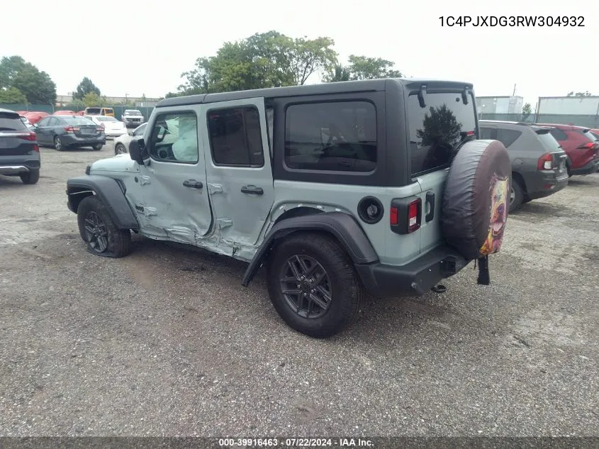 2024 Jeep Wrangler Sport S VIN: 1C4PJXDG3RW304932 Lot: 39916463