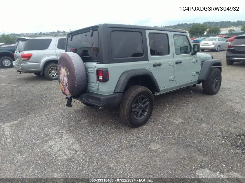 2024 Jeep Wrangler Sport S VIN: 1C4PJXDG3RW304932 Lot: 39916463