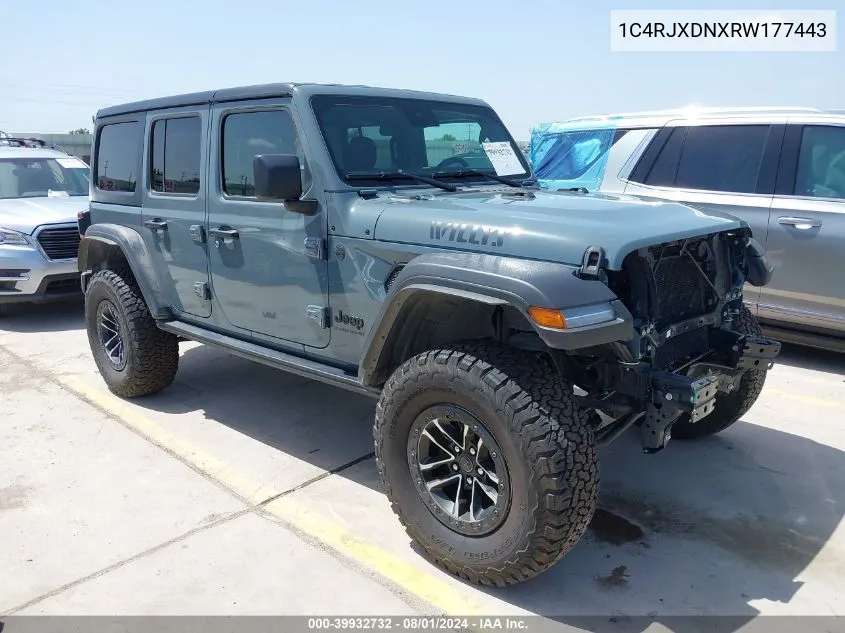 2024 Jeep Wrangler Willys VIN: 1C4RJXDNXRW177443 Lot: 39932732