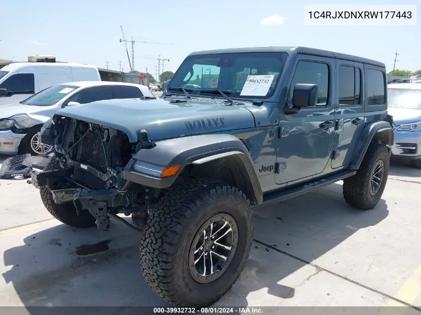 2024 Jeep Wrangler Willys VIN: 1C4RJXDNXRW177443 Lot: 39932732