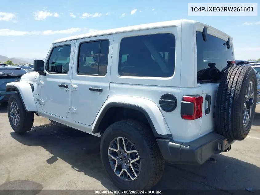 2024 Jeep Wrangler 4-Door Sahara 4X4 VIN: 1C4PJXEG7RW261601 Lot: 40147020