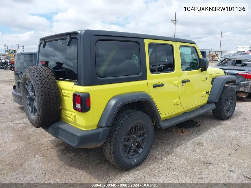 1C4PJXKN3RW101136 2024 Jeep Wrangler 4-Door Sport Rhd 4X4