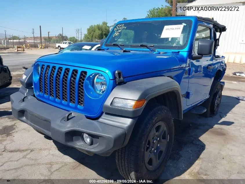 2024 Jeep Wrangler 2-Door Sport 4X4 VIN: 1C4PJXAG0RW229272 Lot: 40256399