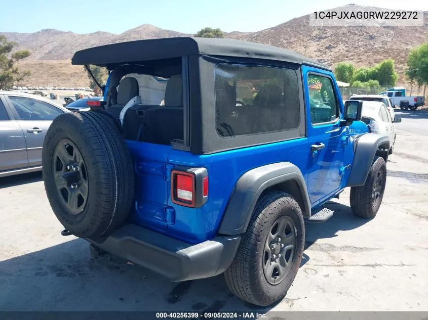 2024 Jeep Wrangler 2-Door Sport 4X4 VIN: 1C4PJXAG0RW229272 Lot: 40256399