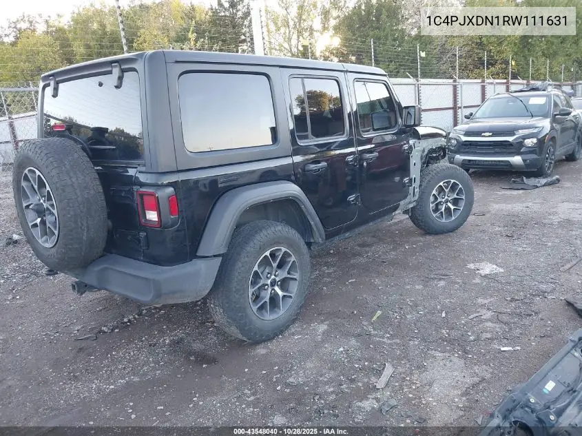 1C4PJXDN1RW111631 2024 Jeep Wrangler 4-Door Sport S 4X4
