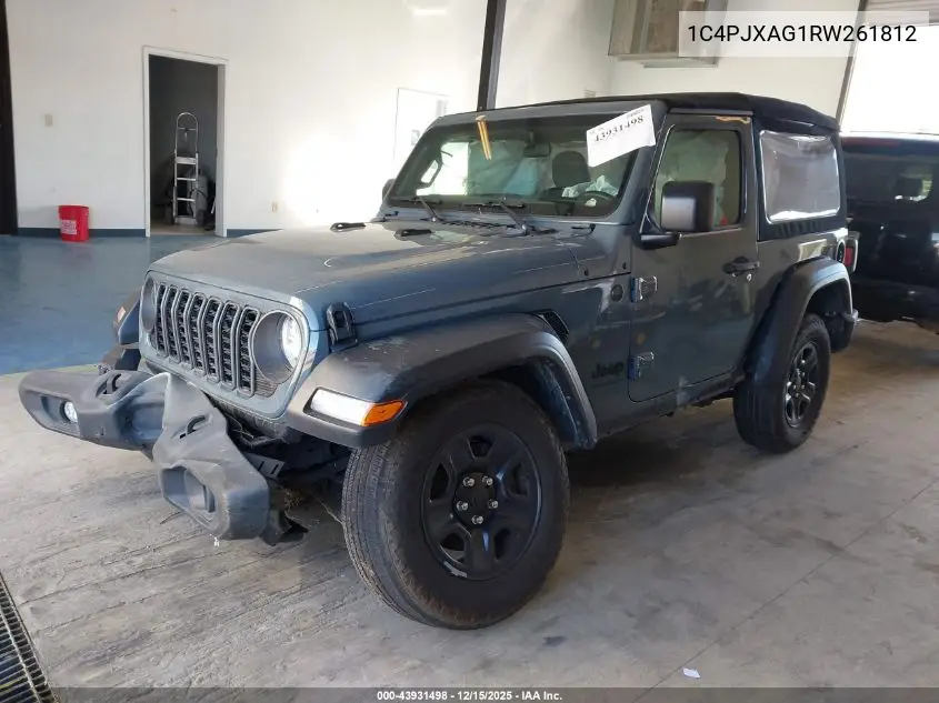 1C4PJXAG1RW261812 2024 Jeep Wrangler 2-Door Sport 4X4
