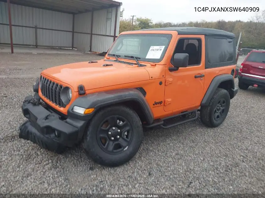 1C4PJXANXSW640909 2025 Jeep Wrangler 2-Door Sport 4X4