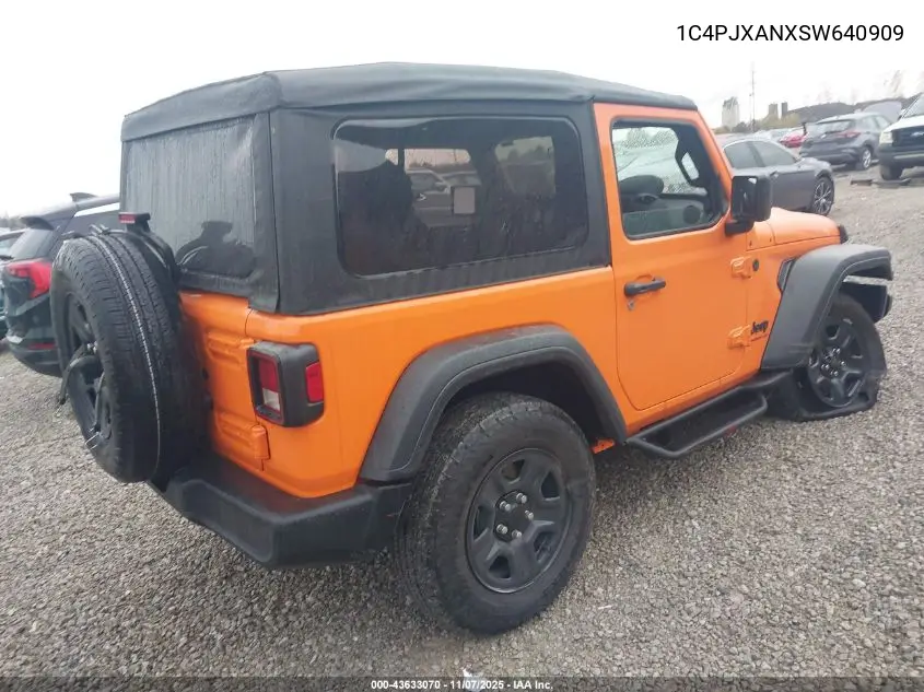 1C4PJXANXSW640909 2025 Jeep Wrangler 2-Door Sport 4X4