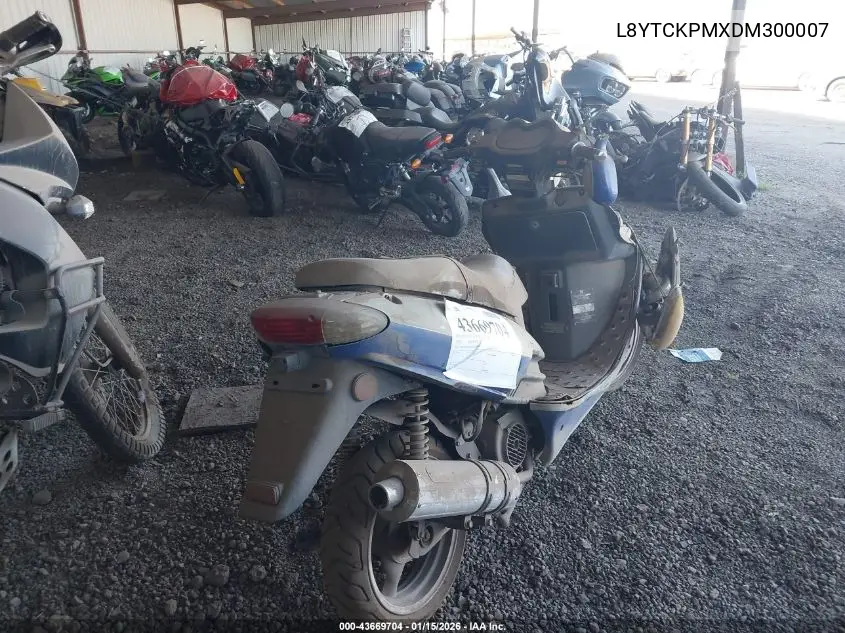 L8YTCKPMXDM300007 2013 Jonway Scooter