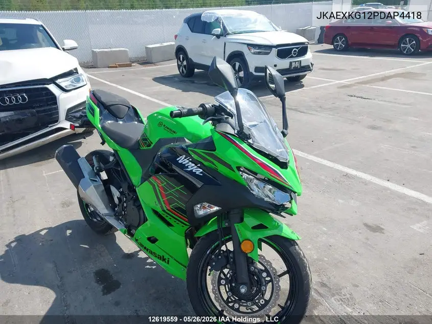 2023 Kawasaki Ex400 VIN: JKAEXKG12PDAP4418 Lot: 12619559