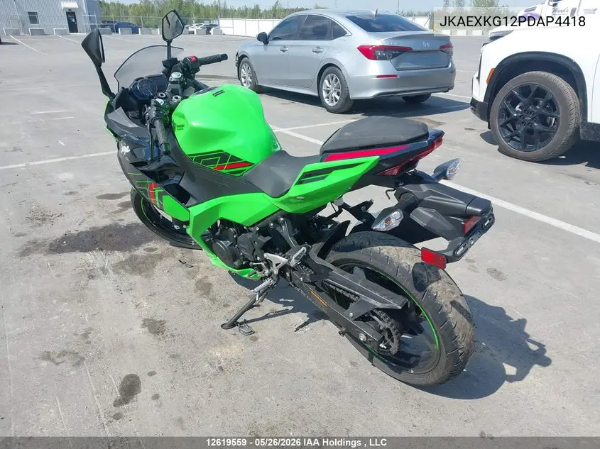 2023 Kawasaki Ex400 VIN: JKAEXKG12PDAP4418 Lot: 12619559
