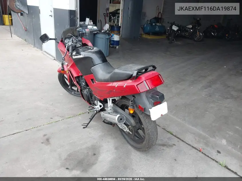 JKAEXMF116DA19874 2006 Kawasaki Ex250 F