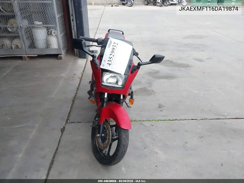 JKAEXMF116DA19874 2006 Kawasaki Ex250 F