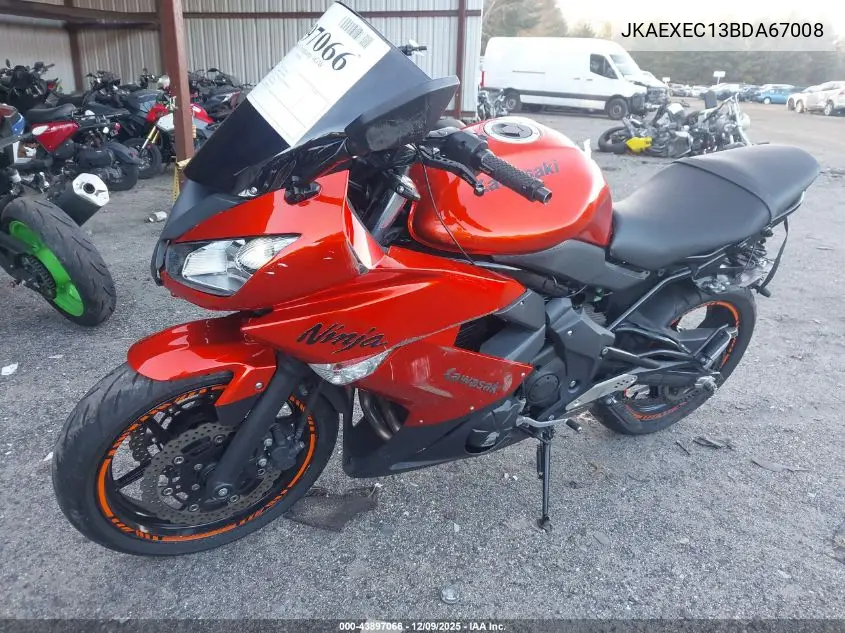 JKAEXEC13BDA67008 2011 Kawasaki Ex650 C