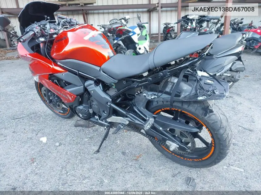 JKAEXEC13BDA67008 2011 Kawasaki Ex650 C