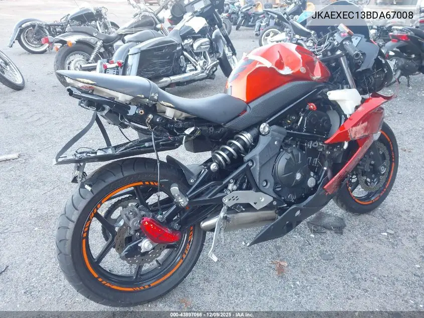JKAEXEC13BDA67008 2011 Kawasaki Ex650 C