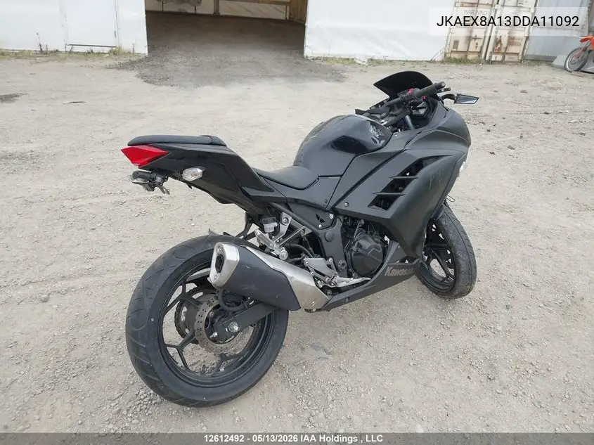 2013 Kawasaki Ex300 A VIN: JKAEX8A13DDA11092 Lot: 12612492