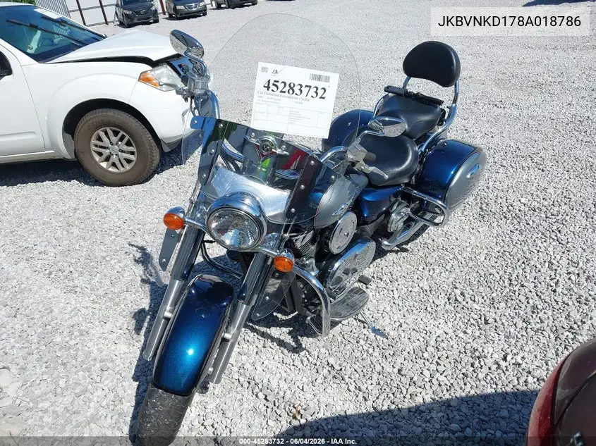 2008 Kawasaki Vn1600 D VIN: JKBVNKD178A018786 Lot: 45283732