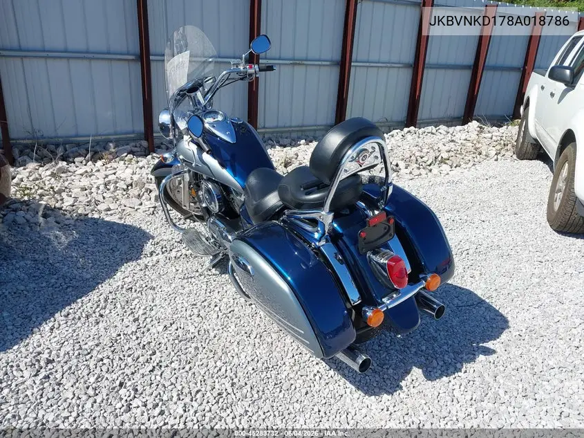 2008 Kawasaki Vn1600 D VIN: JKBVNKD178A018786 Lot: 45283732