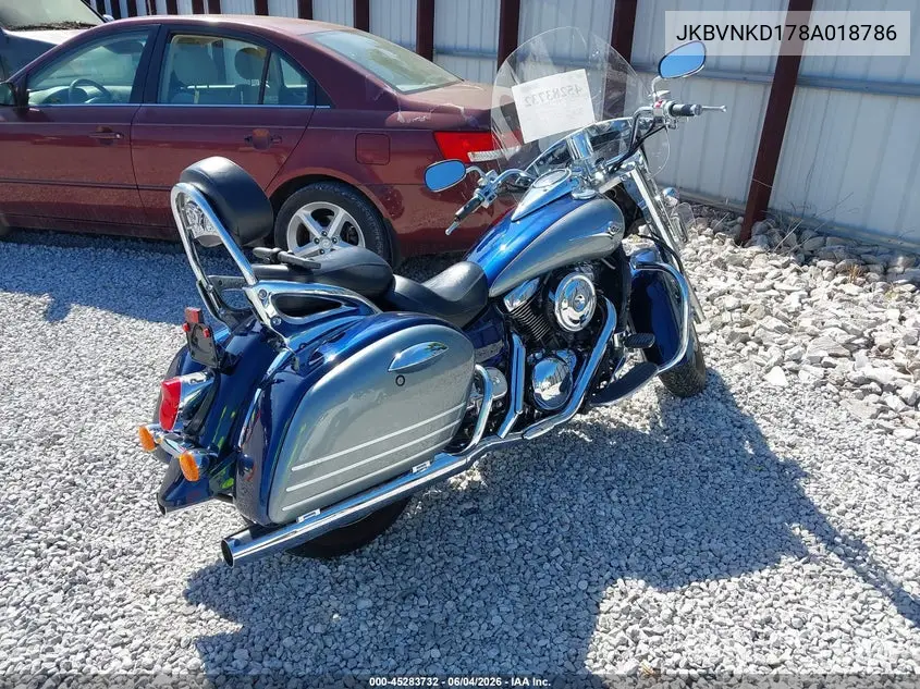 2008 Kawasaki Vn1600 D VIN: JKBVNKD178A018786 Lot: 45283732