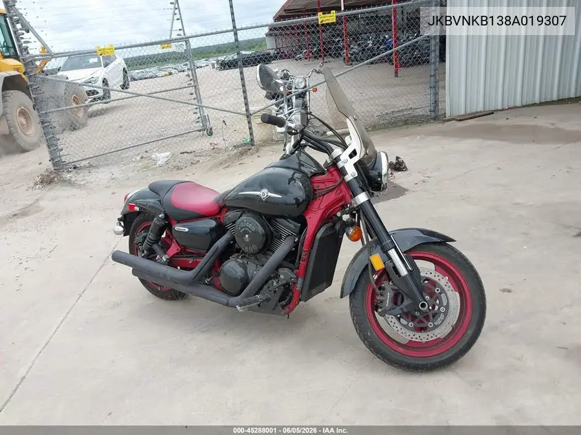 2008 Kawasaki Vn1600 B VIN: JKBVNKB138A019307 Lot: 45288001